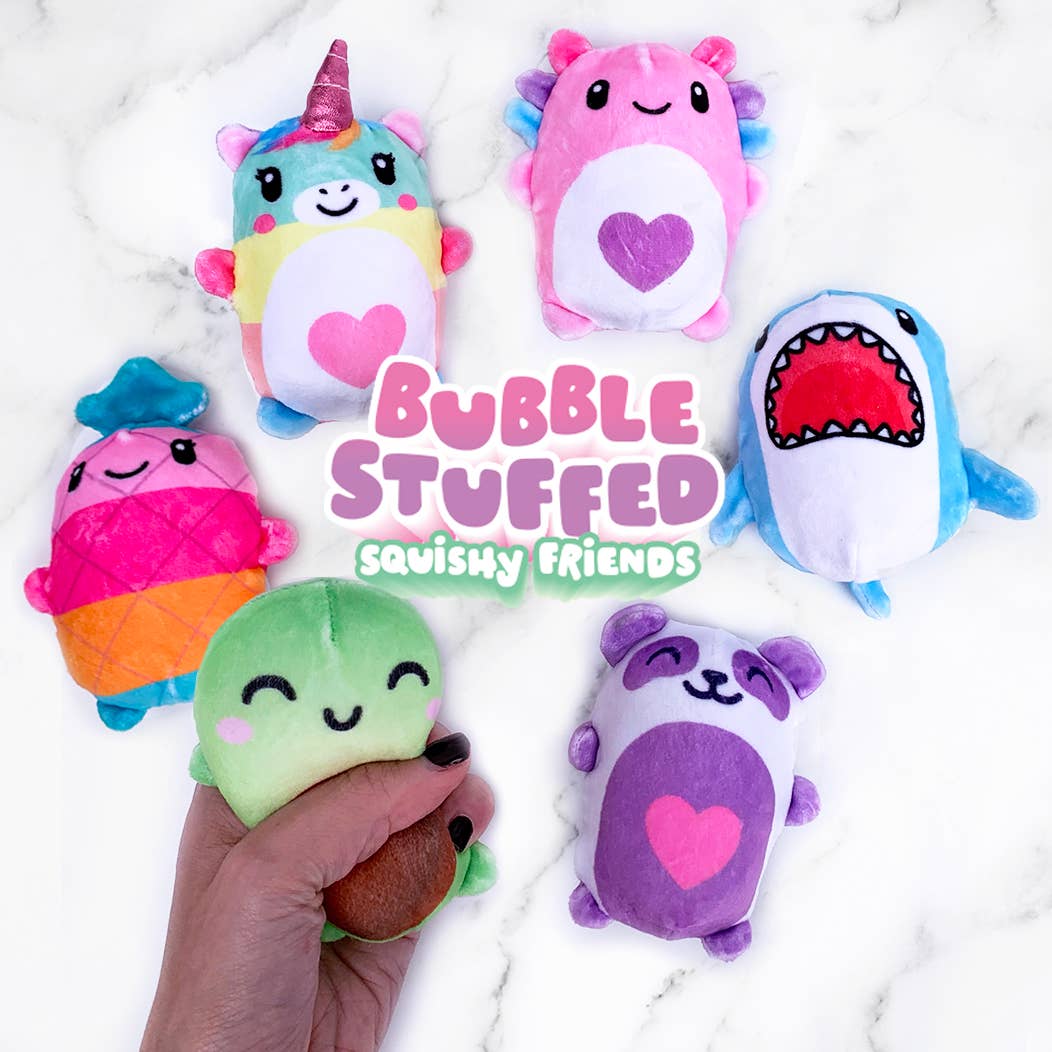 Top Trenz Inc - Bubble Stuffed Squishy Friends Original Plush Wrapped Fidget