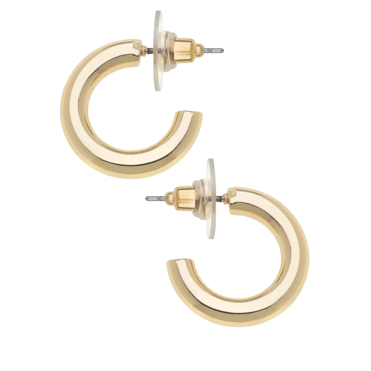 Canvas Style - Celia Hoop Earrings in Shiny Gold