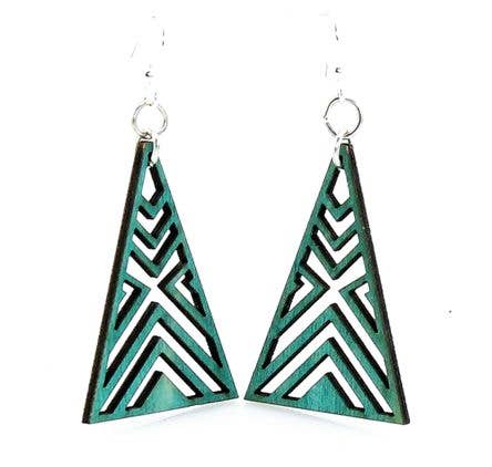 Interlocked Triangle Earrings | Teal