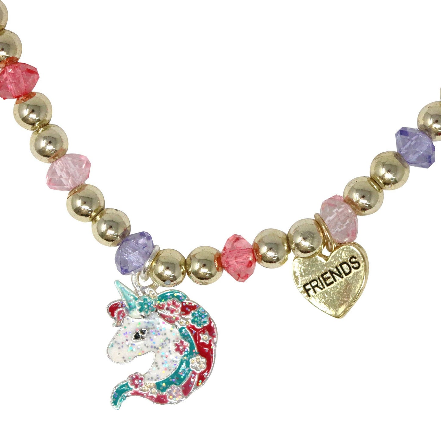 BFF Unicorn Necklace & Bracelet Set