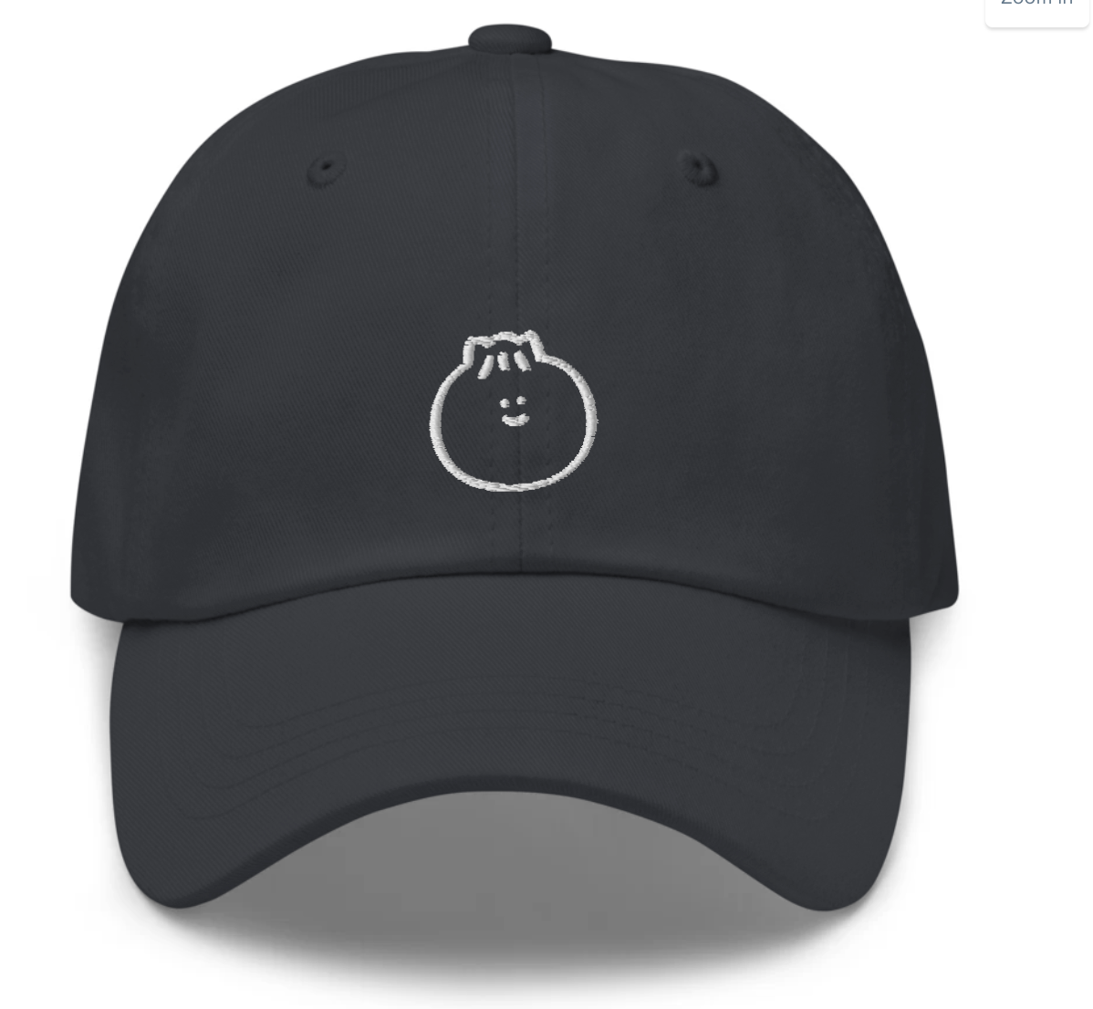 Bao Dumpling Embroidered Baseball Cap Hat | Black