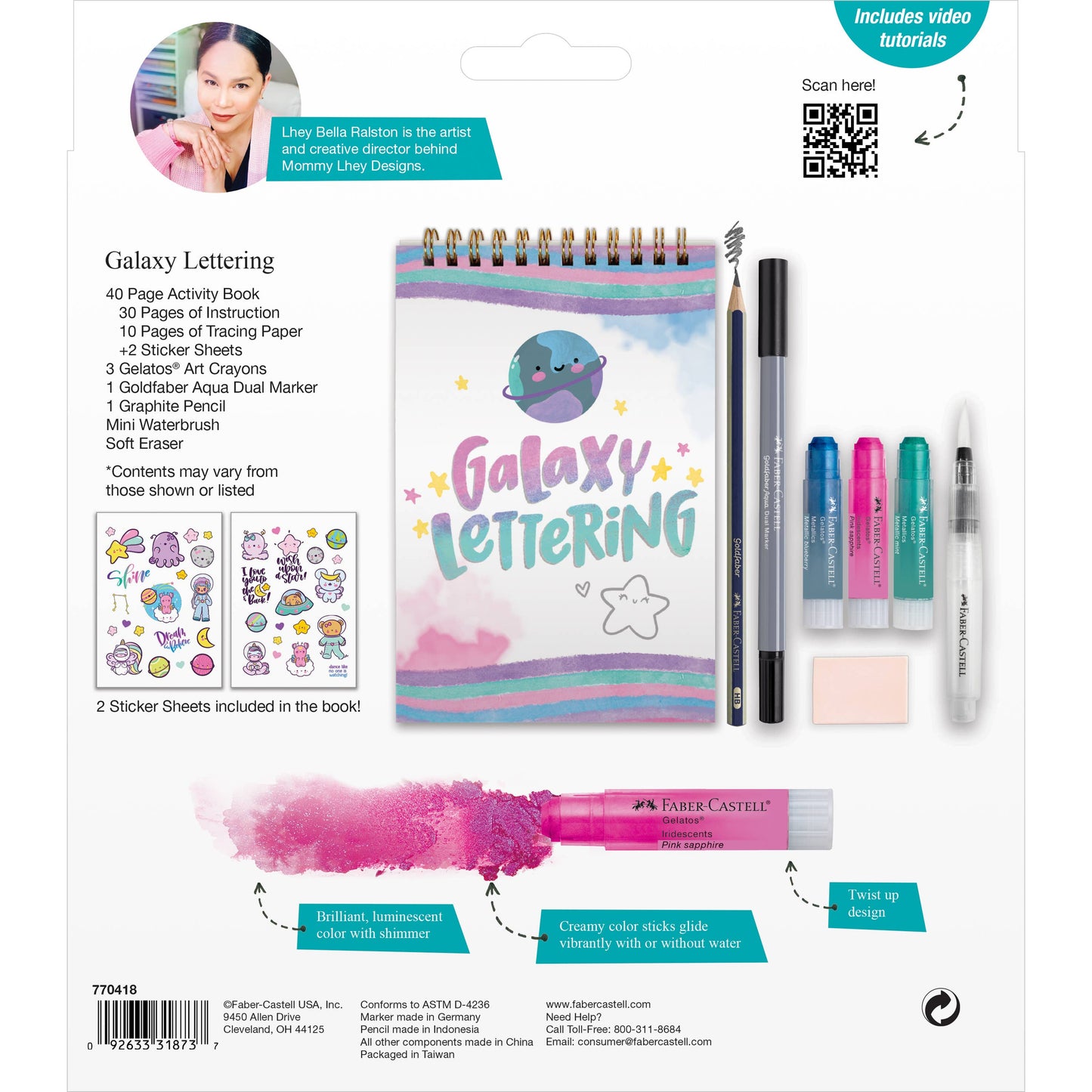 Faber-Castell / Creativity for Kids - Learn Brush Galaxy Hand Lettering Kit for Beginners