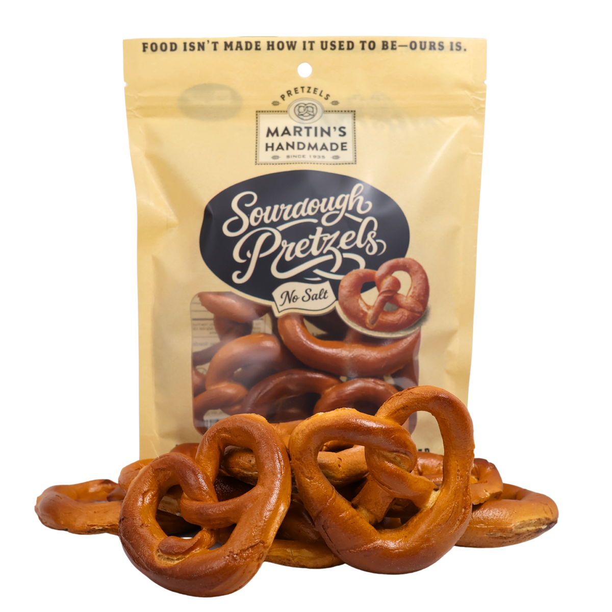Martins Handmade Pretzels - Handmade Sourdough Pretzels, Salted - 8oz Bags