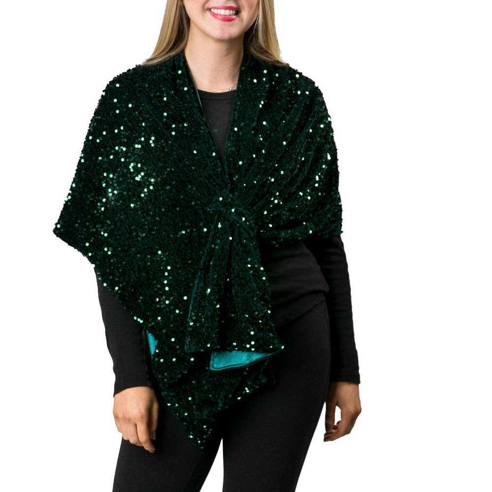 Top It Off - Krystal Sequins Keyhole Wrap - Fall 2024: Navy