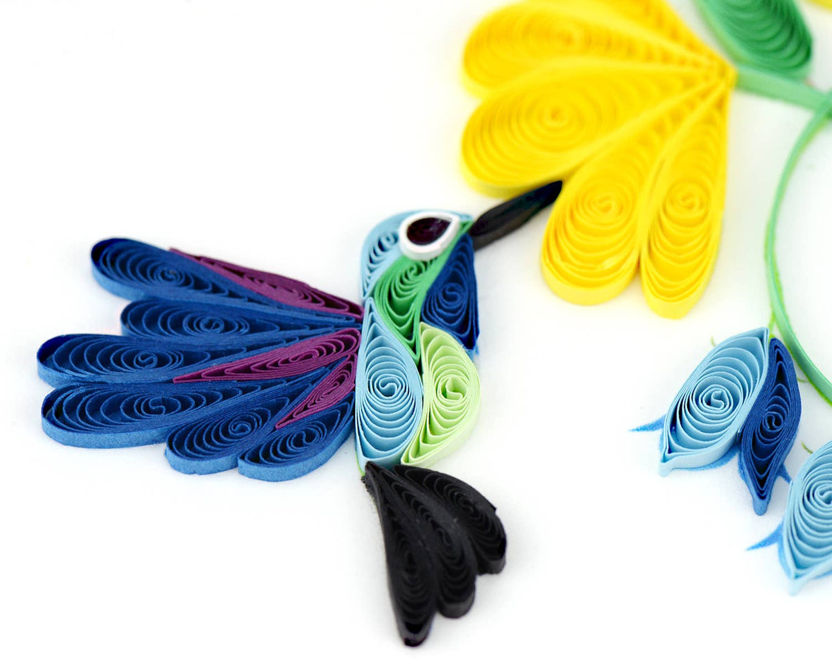Quilling Card - Quilled Hummingbird Birthday Card | Handmade Birthday Card