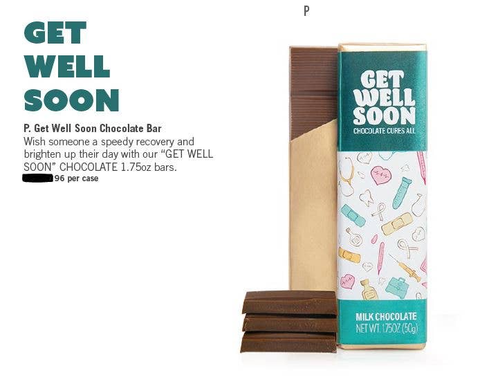 Get Well Soon 1.75oz Milk Chocolate Bar