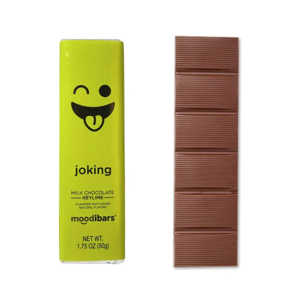 Astor Chocolate Corp. - Moodibars JOKING creamy Milk Chocolate Keylime 1.75oz bar