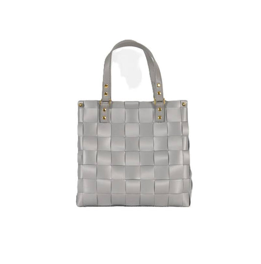 Charlotte Recycled Handwoven Handbag - Brushed Grey