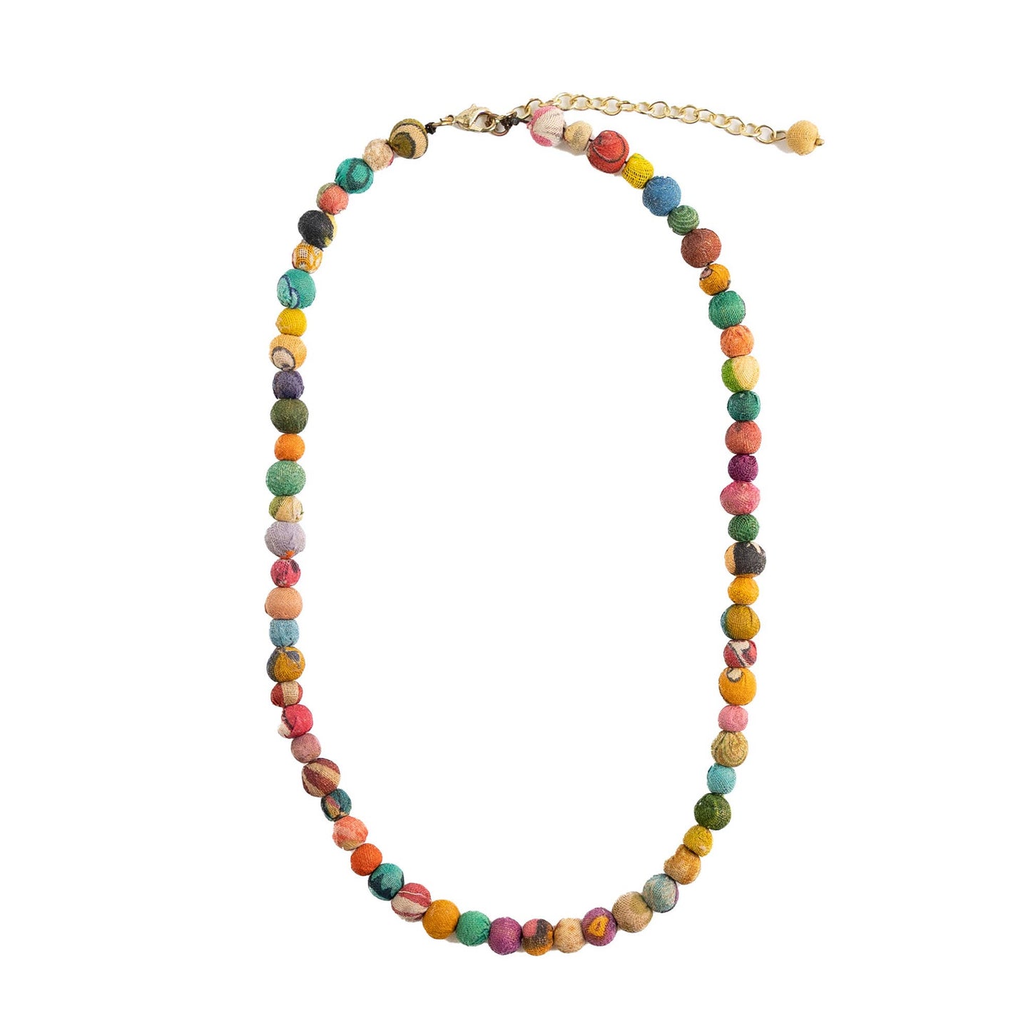 Kantha Pebbled Strand Necklace