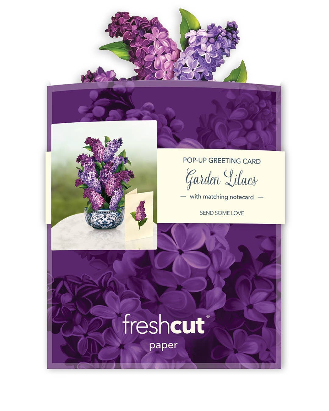 FreshCut Paper LLC - Mini Garden Lilacs (10 Pop-up Greeting Cards)