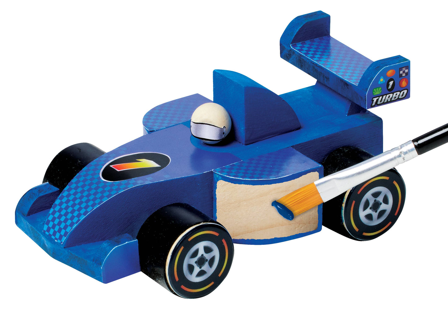 Faber-Castell / Creativity for Kids - Buildeez! Blaze Race Car - DIY Wooden Craft Kit for Kids