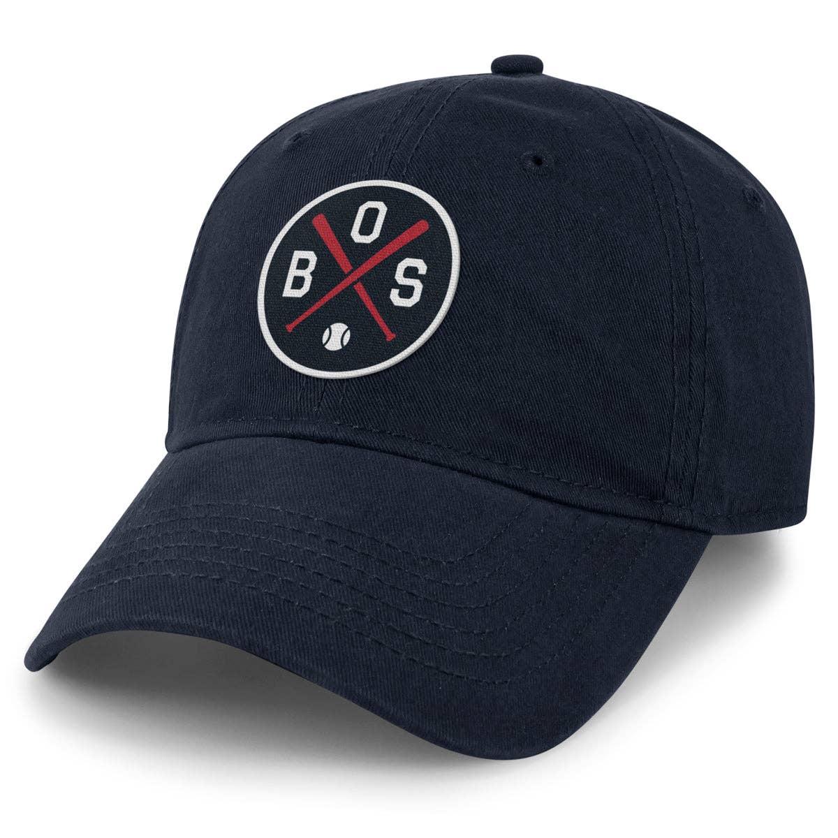 BOS Baseball Emblem Dad Hat | Navy