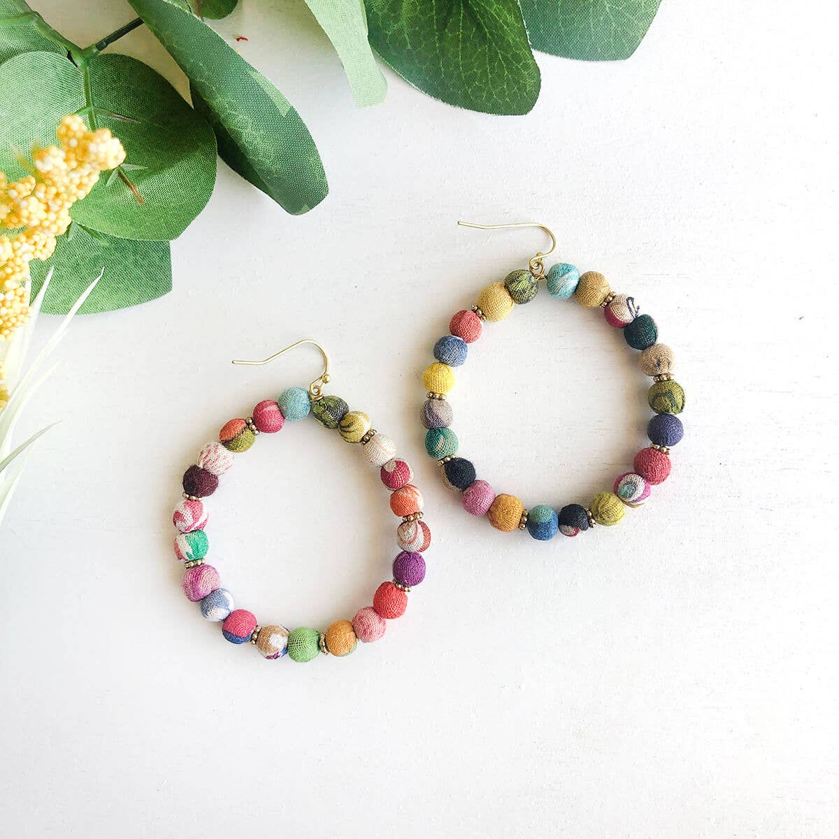 WorldFinds - Adorned Kantha Hoops