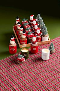 Christmas Bottle Brush Topper Candle