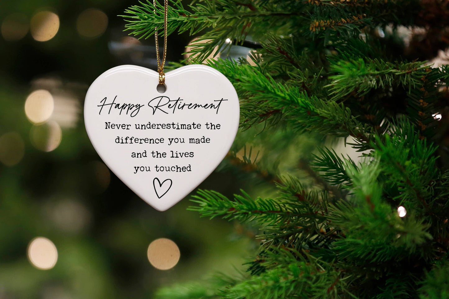 Never Underestimate The Difference You Made Heart Ornament