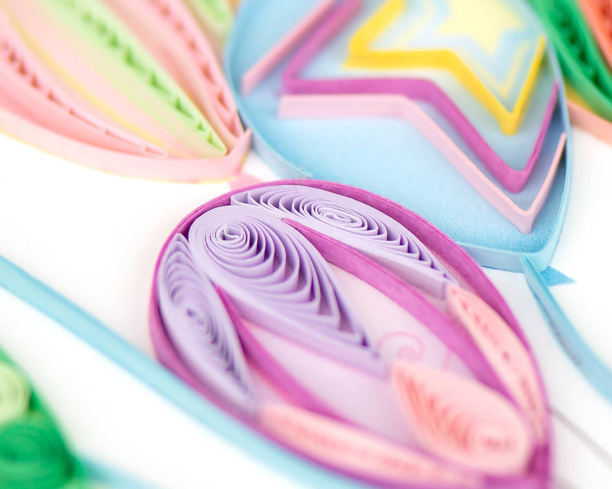 Quilling Card - Quilled Colorful Balloon Birthday Card | Handmade Card