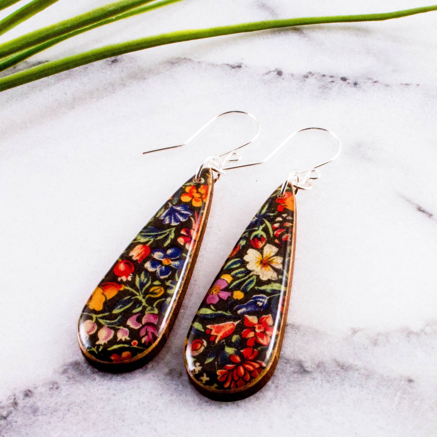 No Man's Land - Dark Meadow Teardrop Earrings