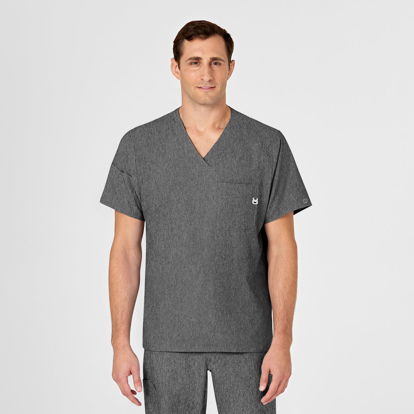 W123 Men's V-Neck Scrub Top