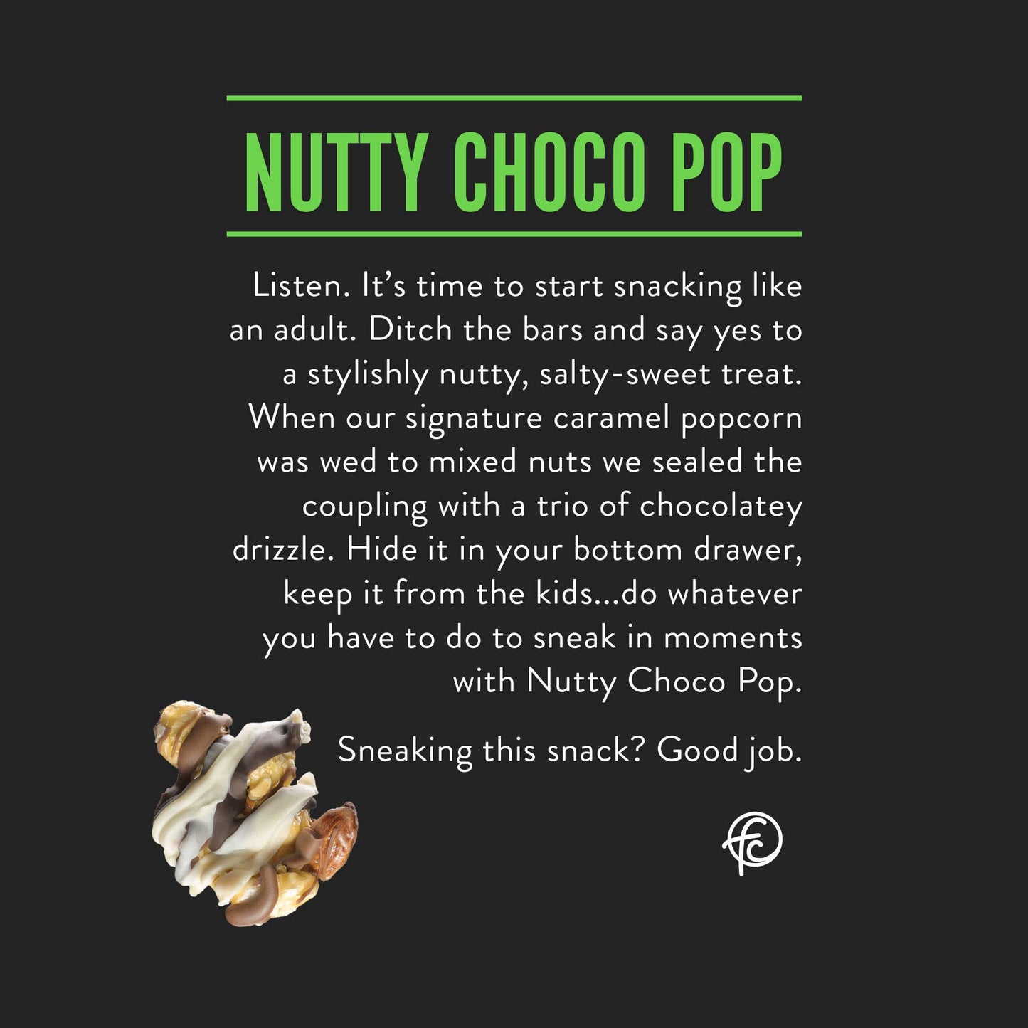 Funky Chunky - Nutty Choco Pop | Caramel Corn Chocolate Popcorn | 5-ounce Bags