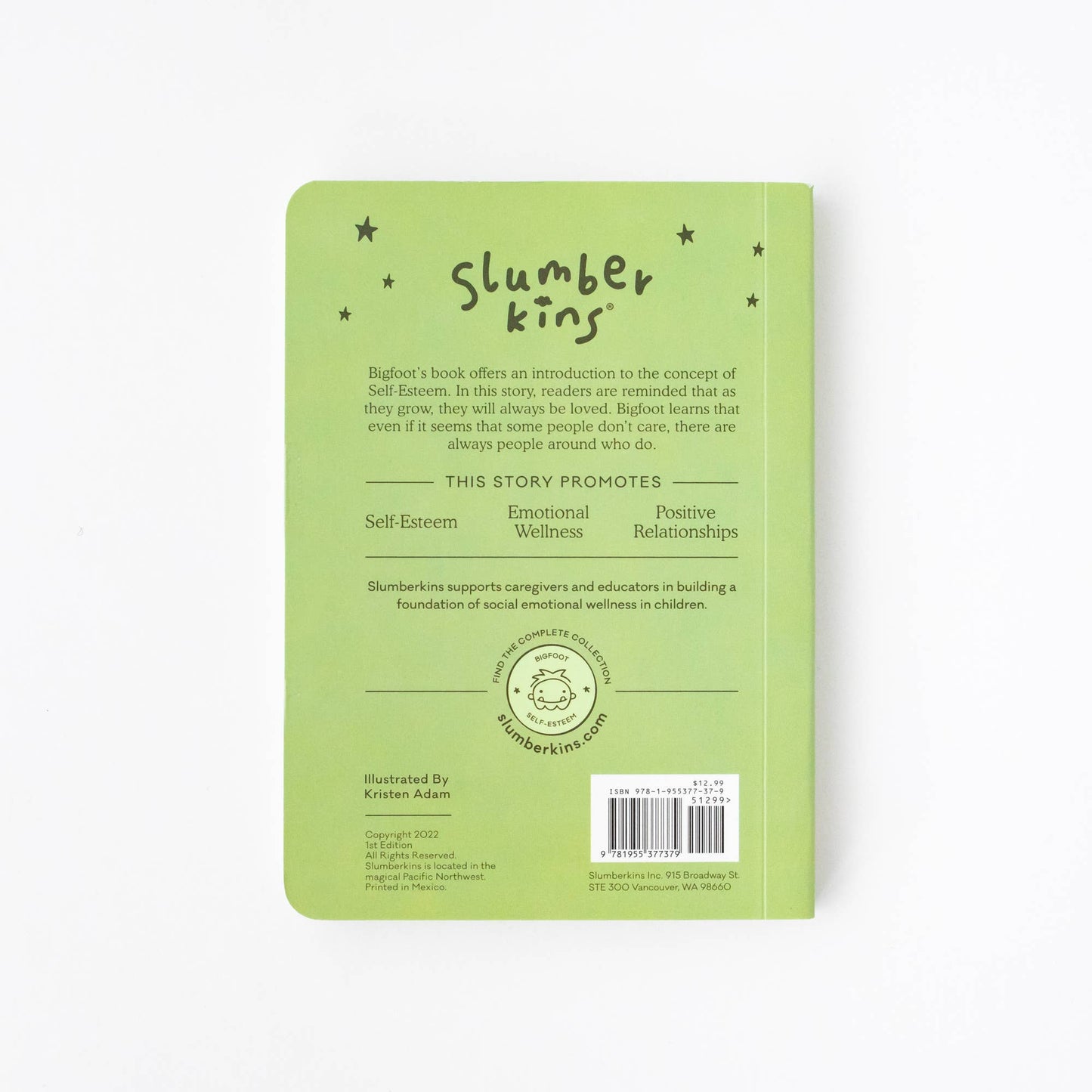 BIGFOOT KIN + LESSON BOOK - BIGFOOT COPES WITH HURT FEELINGS: A LESSON IN SELF-ESTEEM