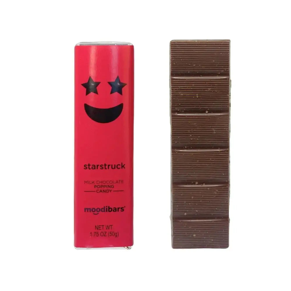 Moodibars STARSTRUCK Milk Chocolate Popping Candy 1.75oz Bar