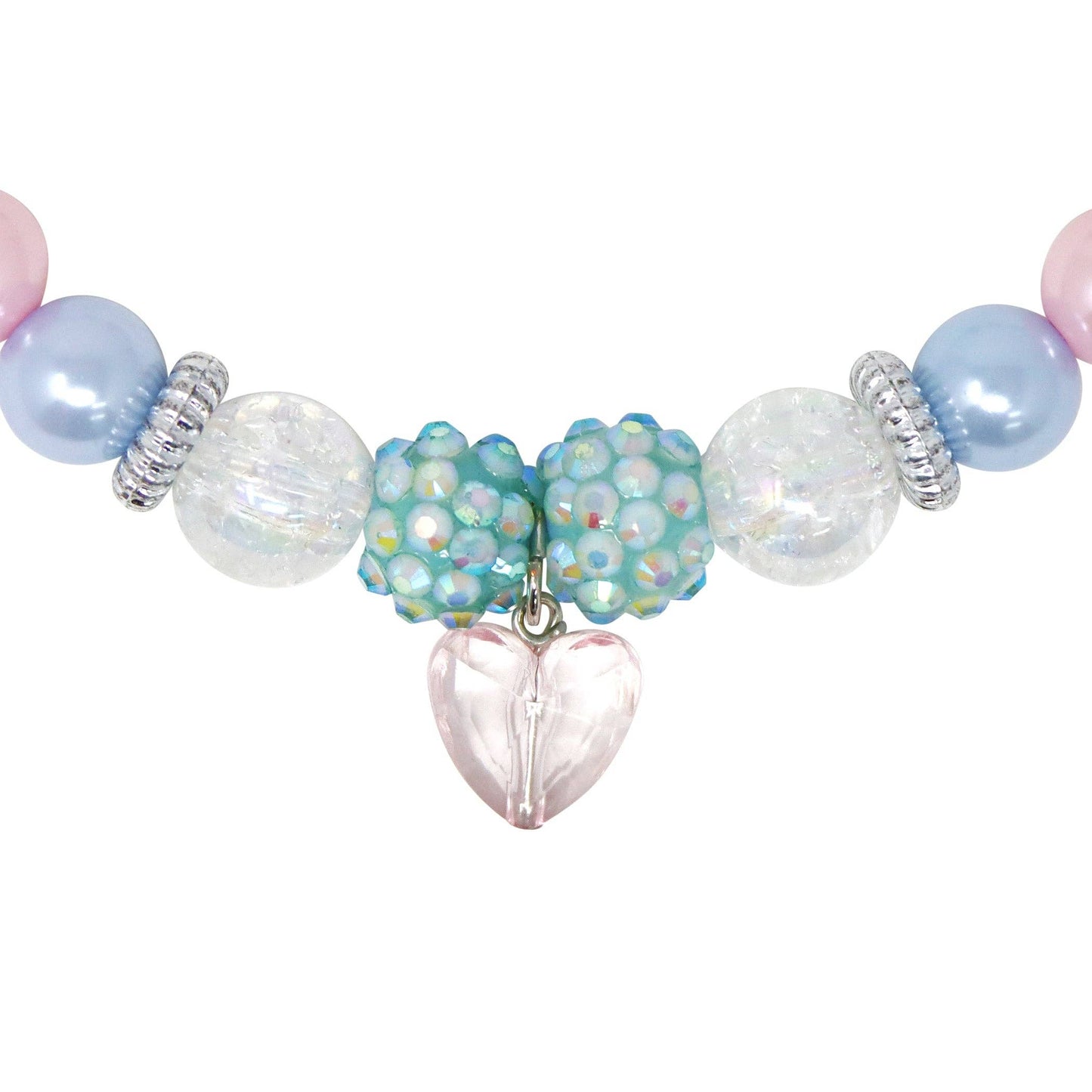 Blue Ice Princess Stretch Pearl Necklace