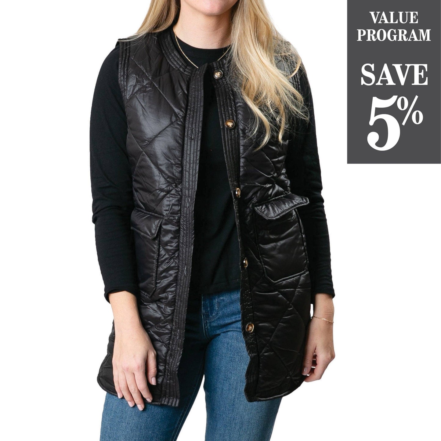 Top It Off - Black Zara Vest Program - Fall 2024