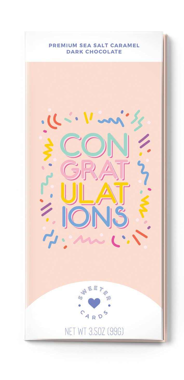 Congratulations Chocolate Bar That Opens As Greeting Card