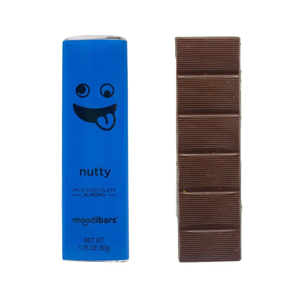 Moodibars® NUTTY 32% Fine Milk Chocolate Almond 1.75oz Bar