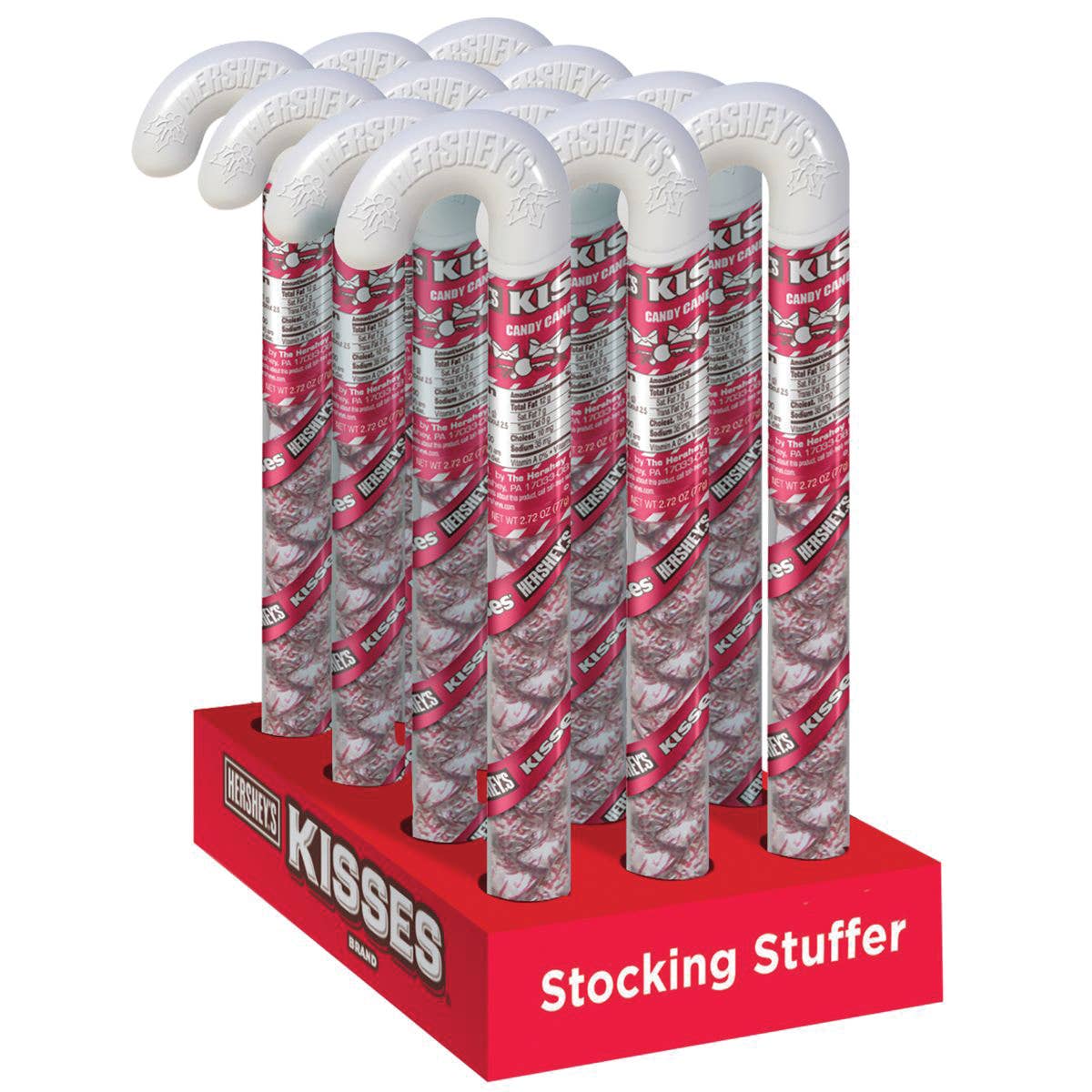 Hershey Candy Cane Kisses Filled Holiday Cane 2.08oz