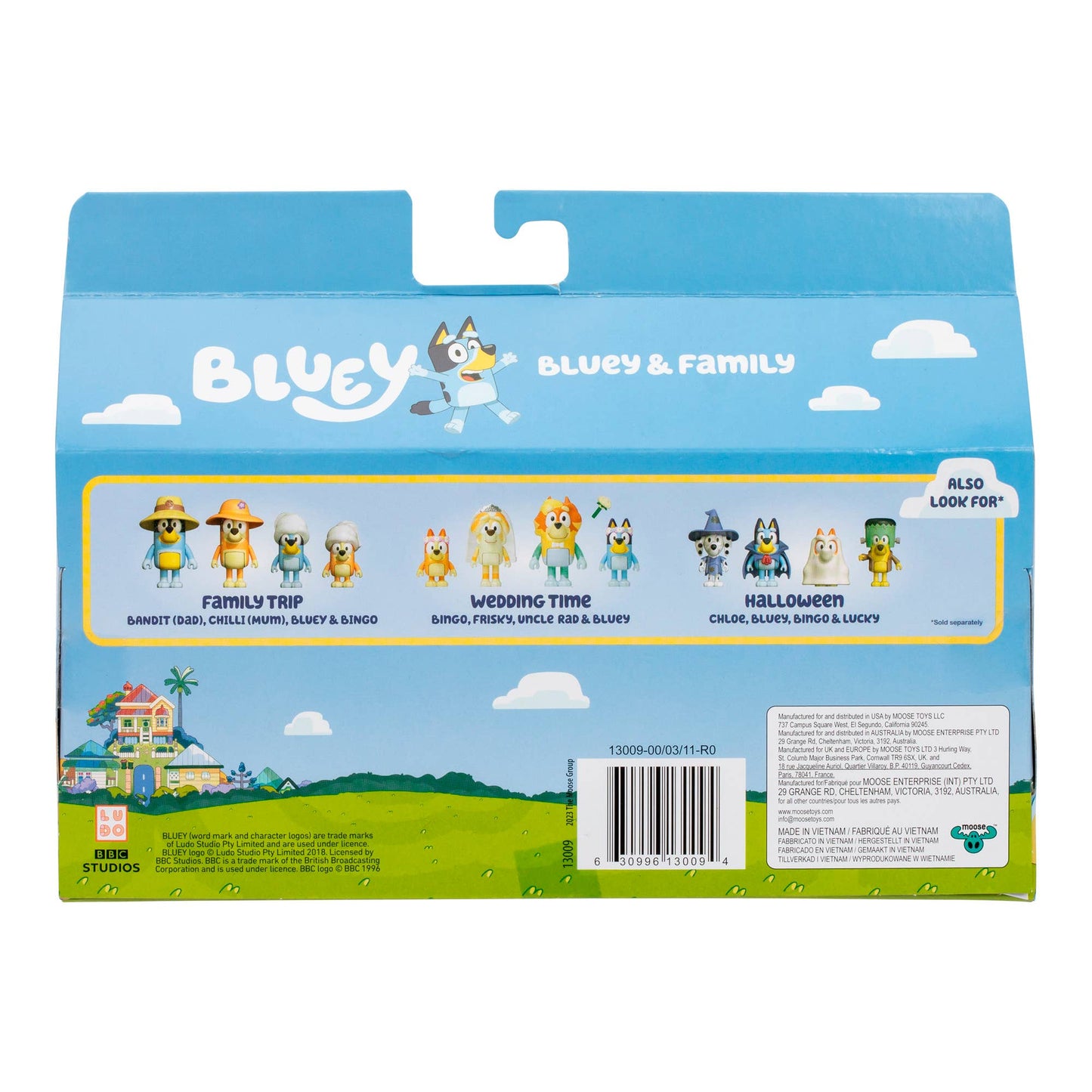 Moose Toys - Bluey Family 4-Pack Figure Set