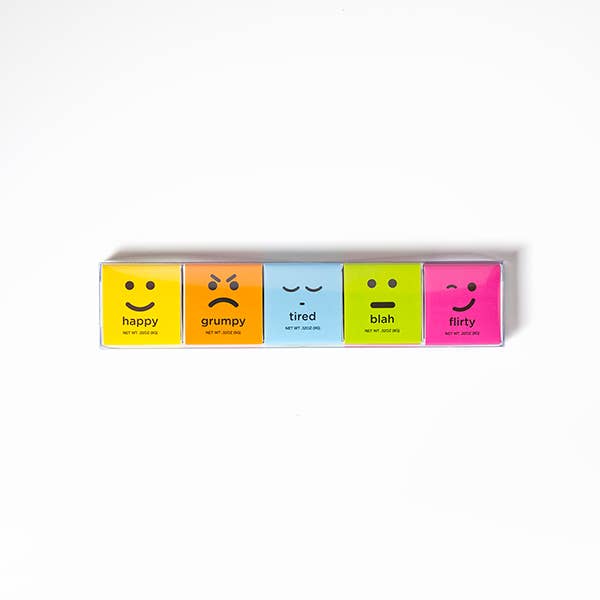 10-pc Moodibars Squares Gift Pack: Happy, Grumpy, Tired, Blah, Flirty, Silly, Excited, & Cool