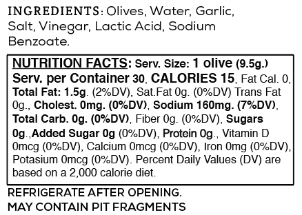 Garlic Stuffed Green Olives