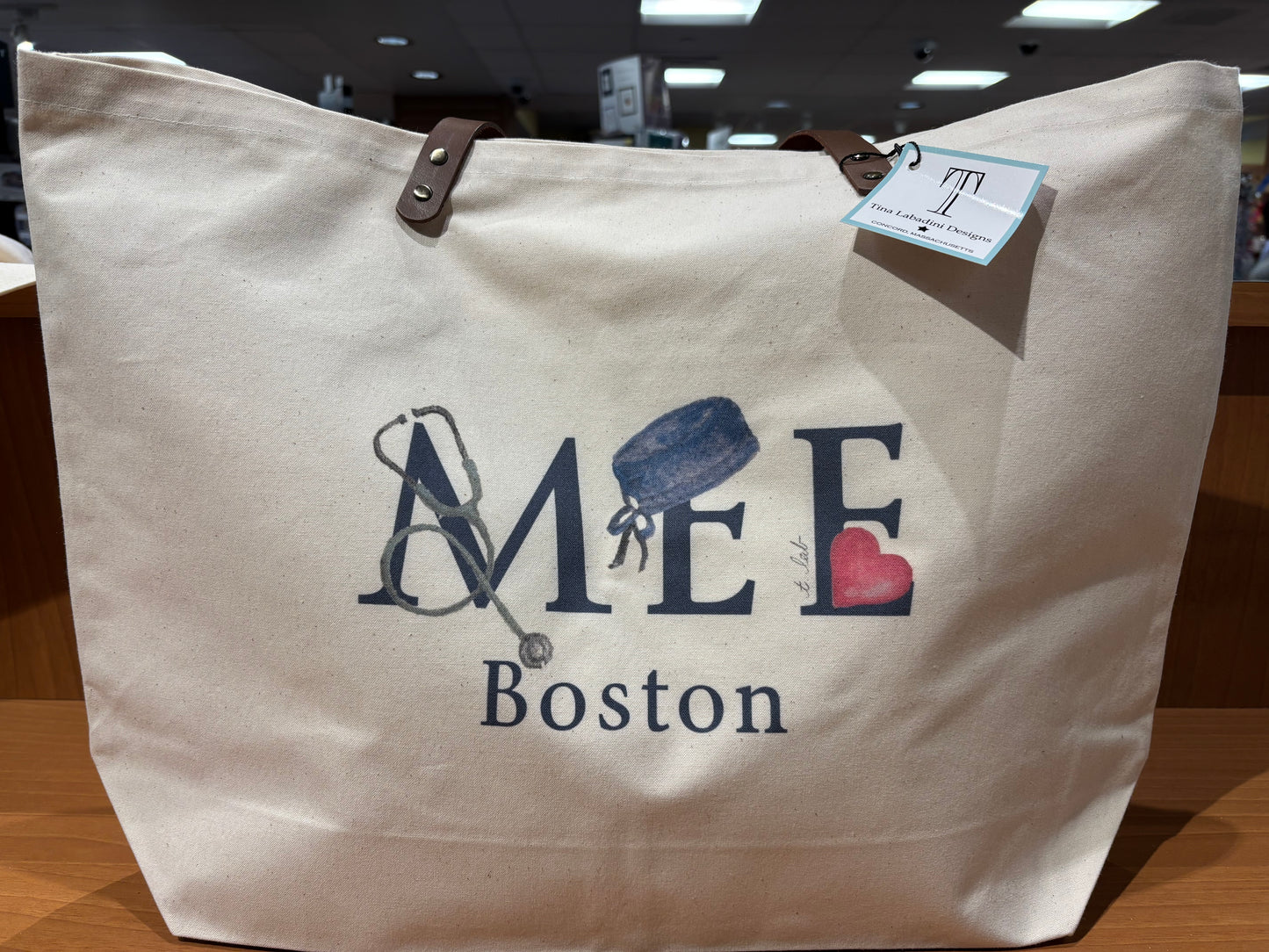 MEE Large Tote with Leather Handle