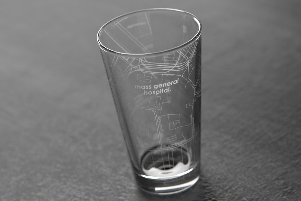West End Map Etched Pint Glass