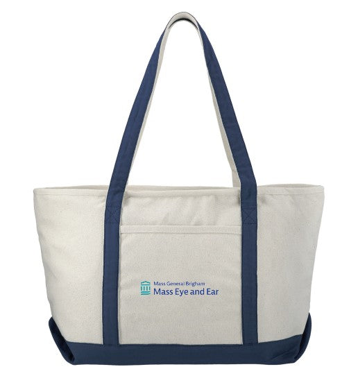 MEE Cream Zip Canvas Tote