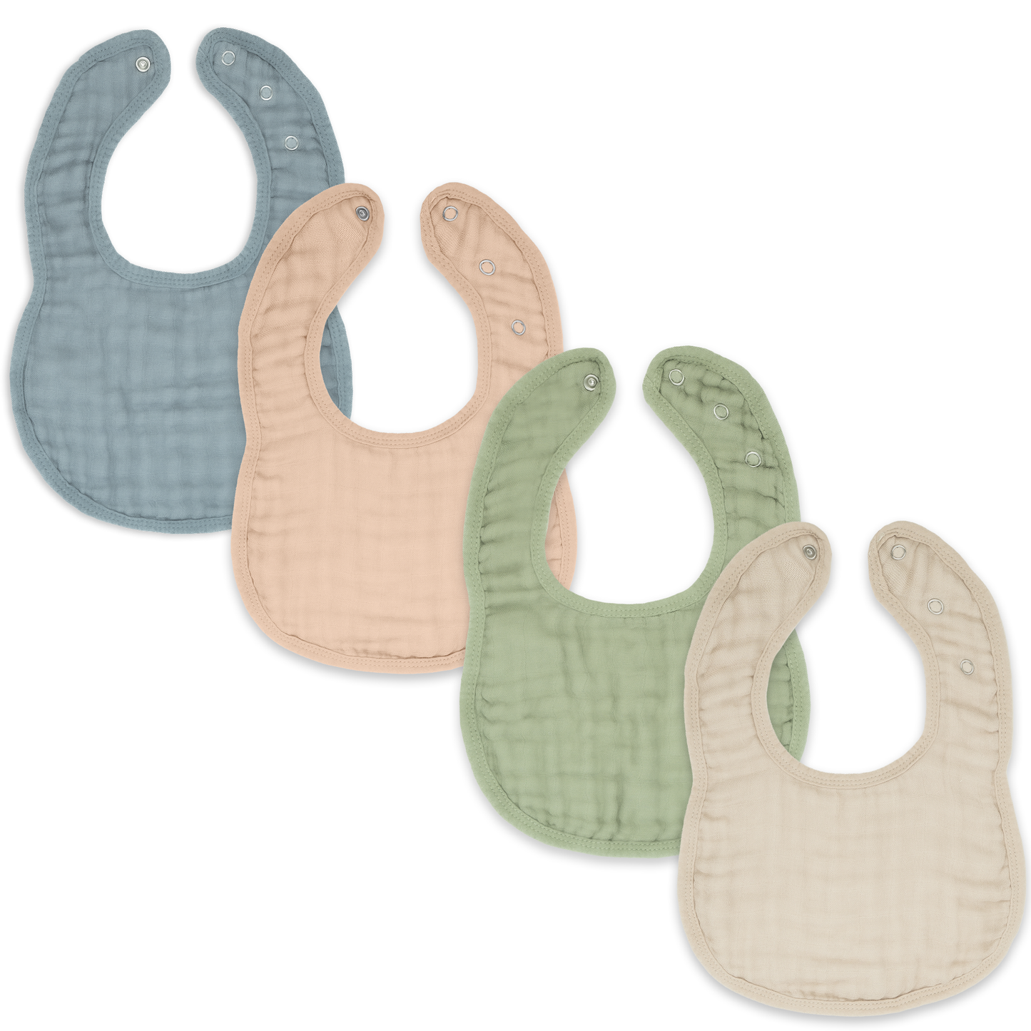 Muslin Bibs -Multicolor - Pack of 4