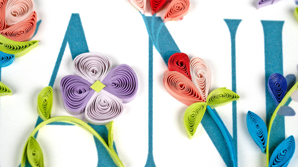 Quilling Card - Quilled Garden THANKS Greeting Card