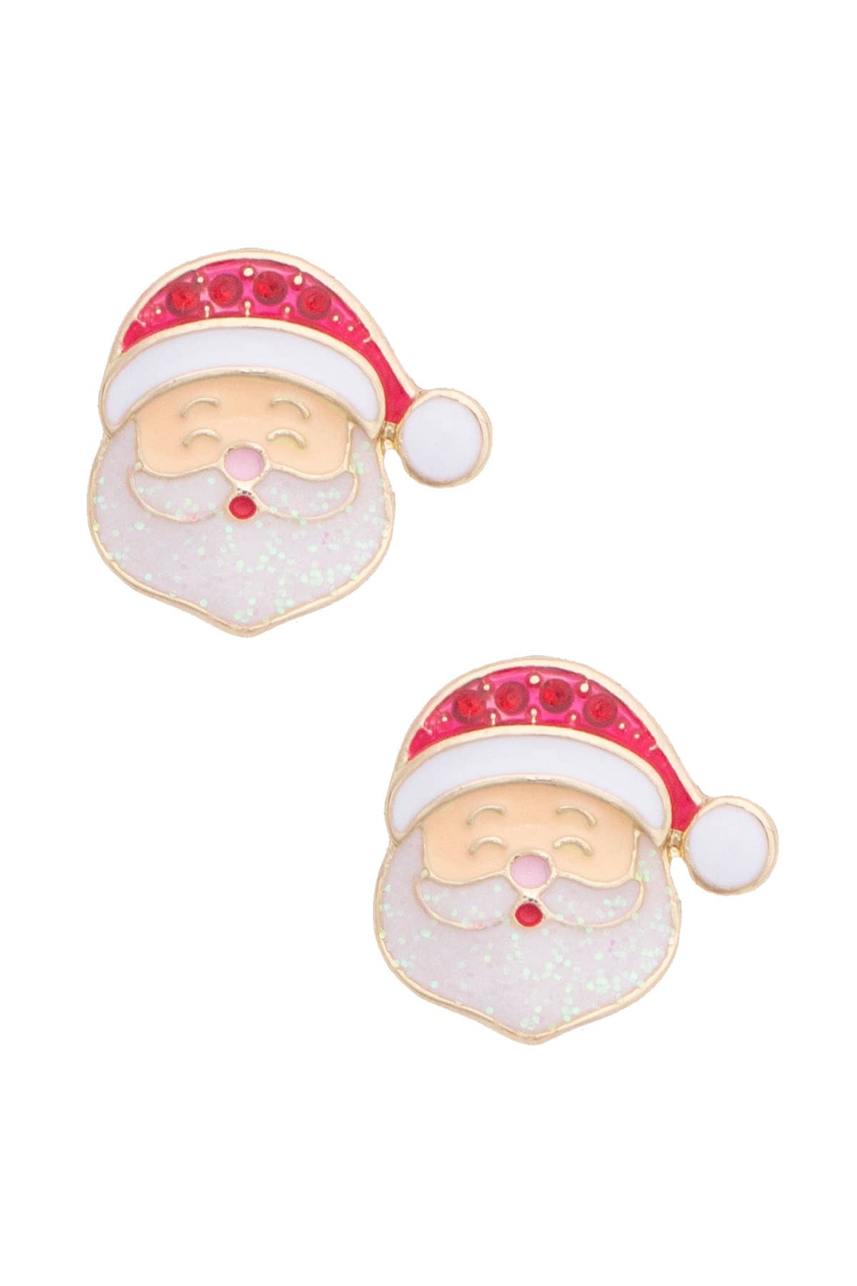 Canvas Style - Very Merry Santa Stud Earrings in Multi