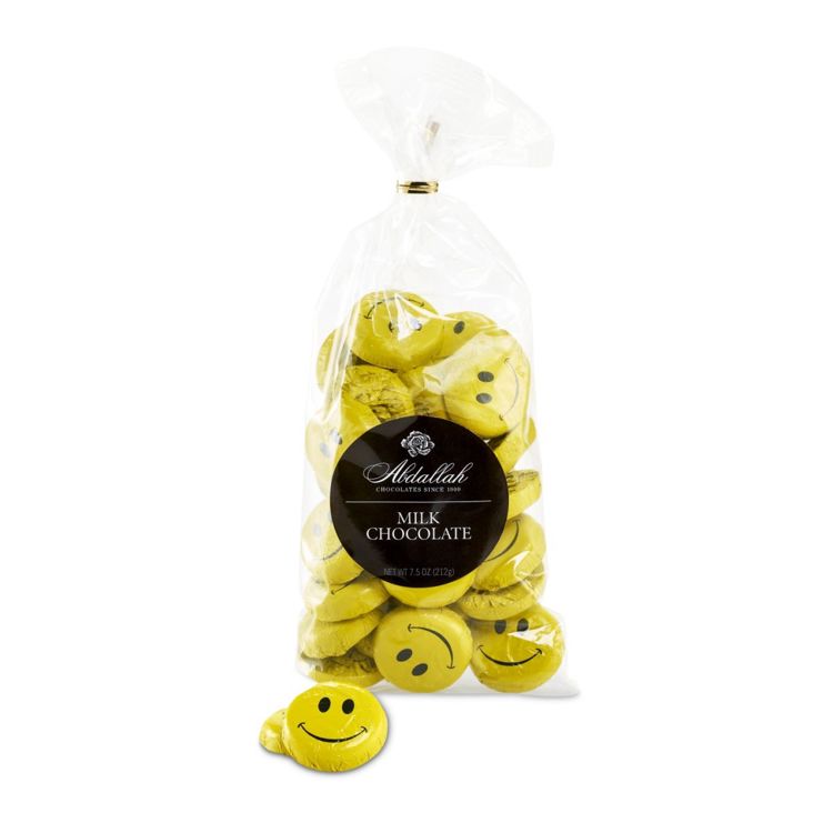 7.5oz Bag Foil Milk Chocolate Smile Faces