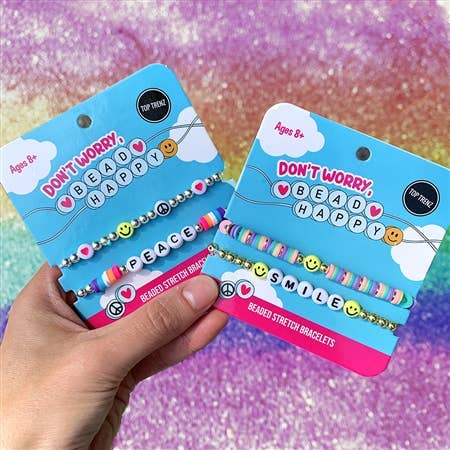 Don't Worry Bead Happy -Stretch Beaded Bracelets