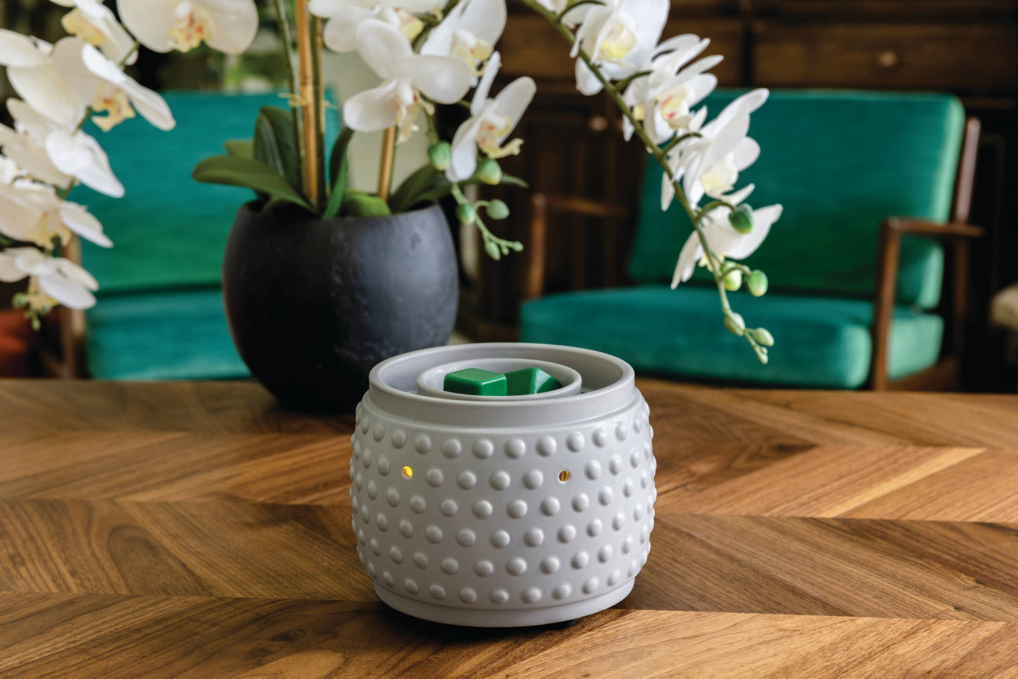 Fan Fragrance Warmer Beaded Slate