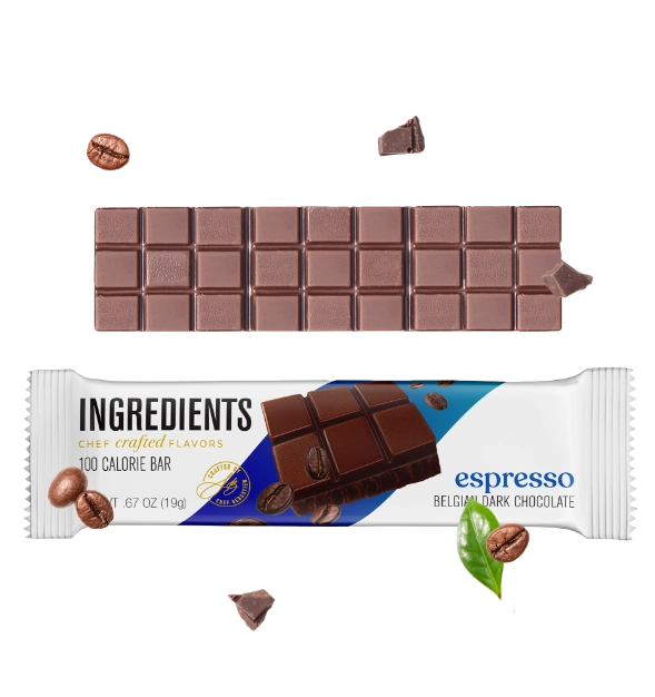 100 Calorie Bar, 54% Belgian Dark Chocolate & Espresso Bean
