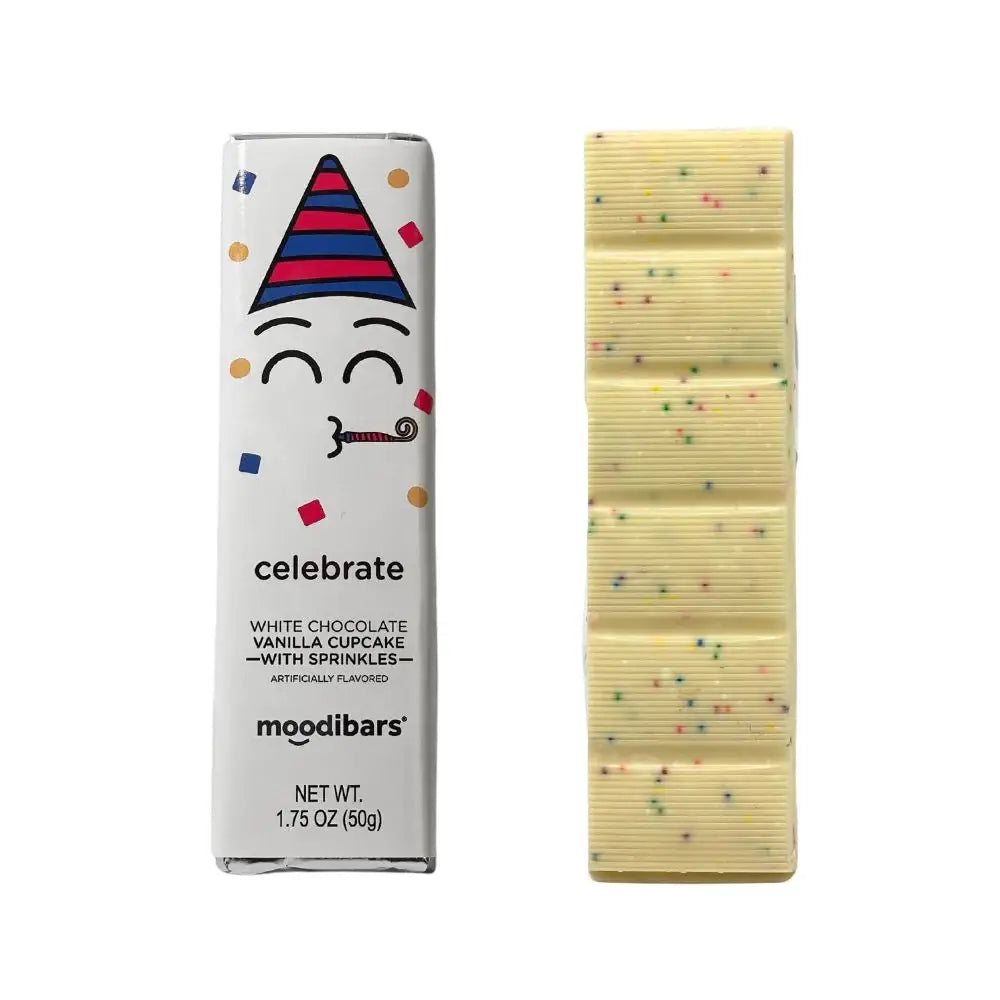 Moodibars CELEBRATE White Chocolate Cupcake Sprinkles 1.75oz