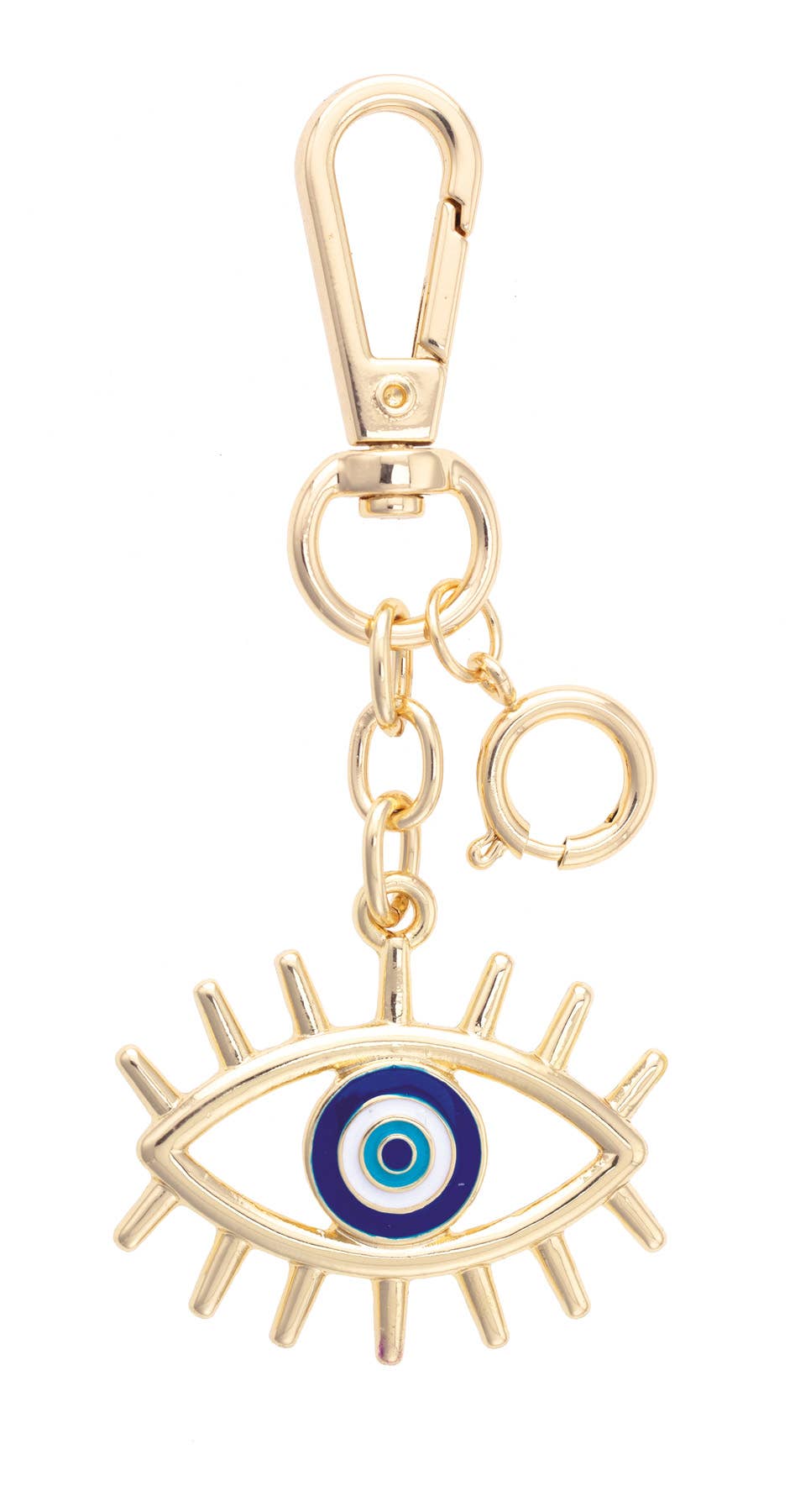 Evil Eye Bag Charm in Shiny Gold