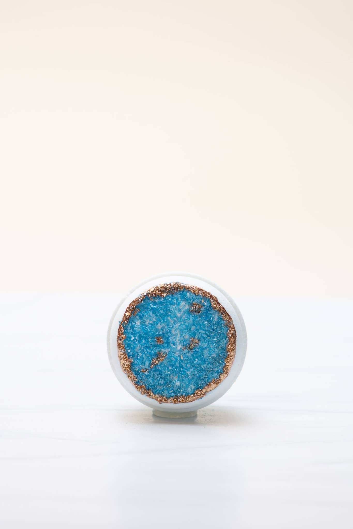 Crystal Bath Bomb - Turquoise - Blue + Gold