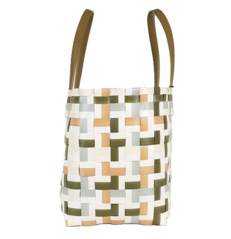 Fifty Fifty Recycled Handwoven Leisure Bag-Hunting Green Mix