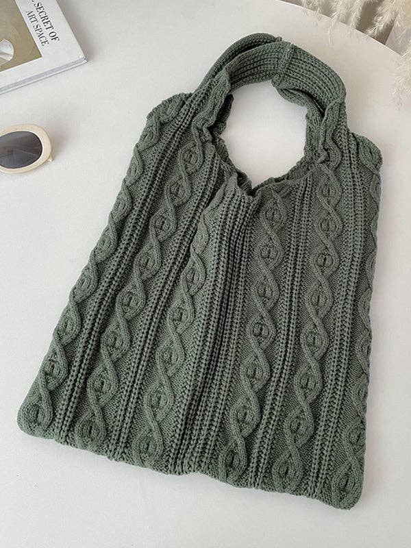 UZ Wholesale Store - Solid Color Woven Handbags