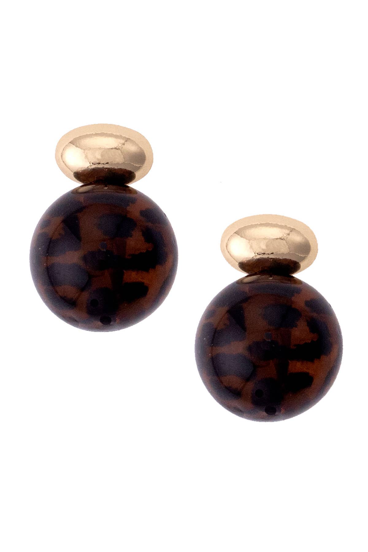 Jolene Statement Stud Earrings in Tortoise