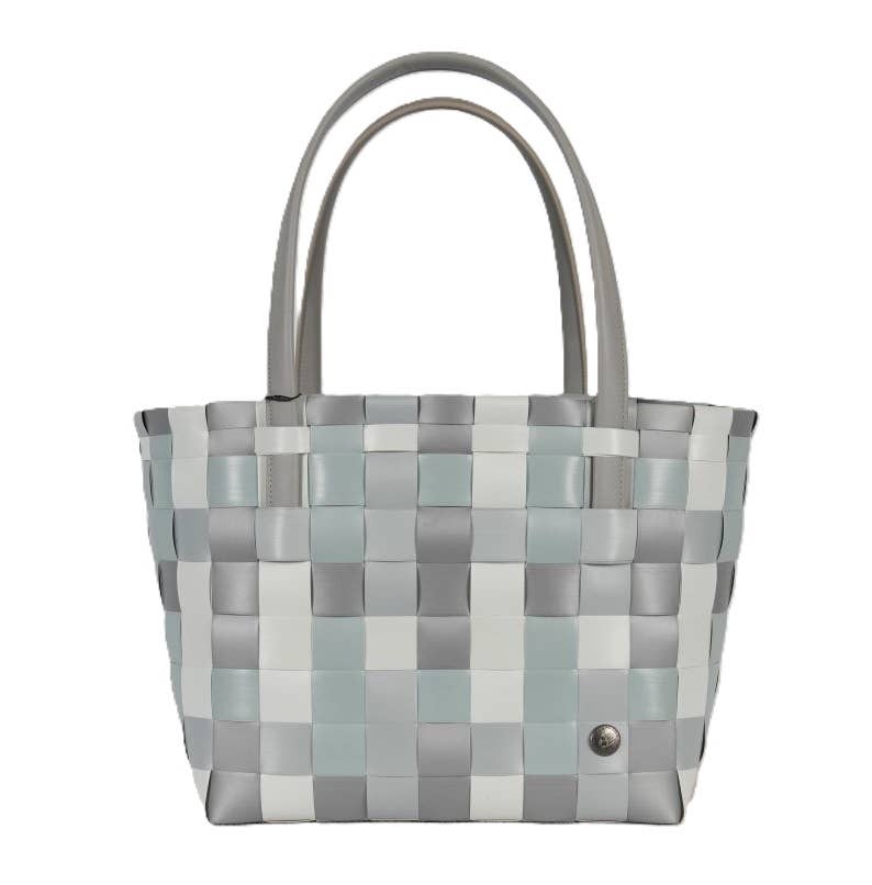 Color Block Recycled Handwoven Tote Bag - Elephant Mix